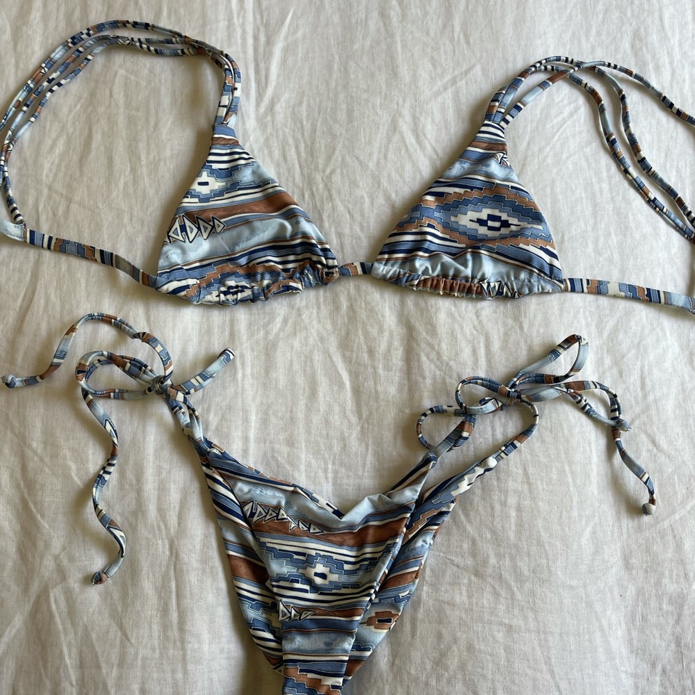 Frankies Bikinis Tribal Print Bikini Set
